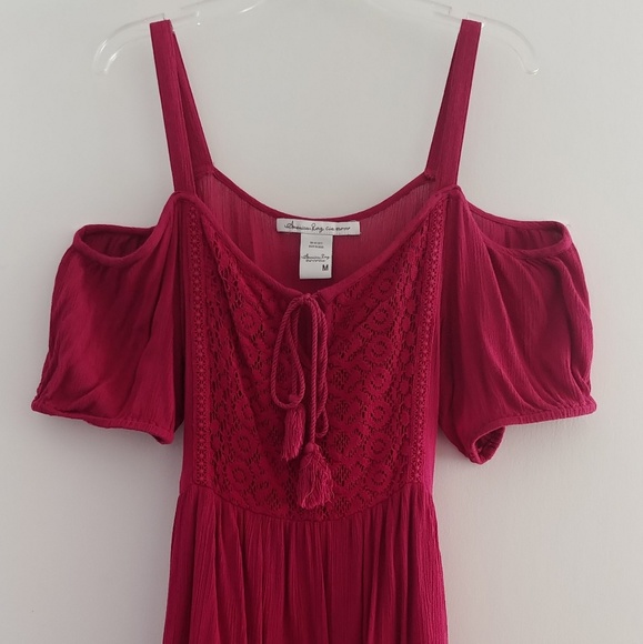 Red American Rag Off-Shoulder Dress NWoT - Picture 3 of 8